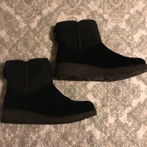 UGG black suede booties.